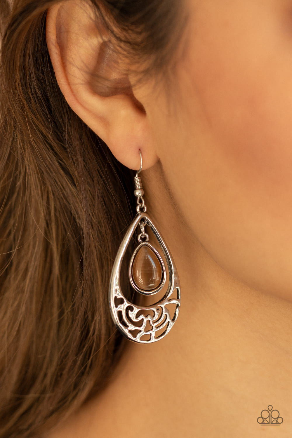 DEW You Feel Me? - Brown Earrings - Paparazzi Accessories