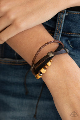Solo Climb - Brown Bracelet - Paparazzi Accessories