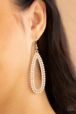 Glamorously Glowing - Gold Earrings - Paparazzi Accessories