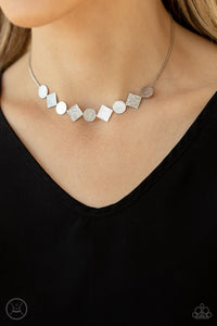 Dont Get Bent Out Of Shape - Silver Necklace - Paparazzi Accessories