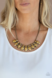 Extra Enticing - Brass Necklace - Paparazzi Accessories