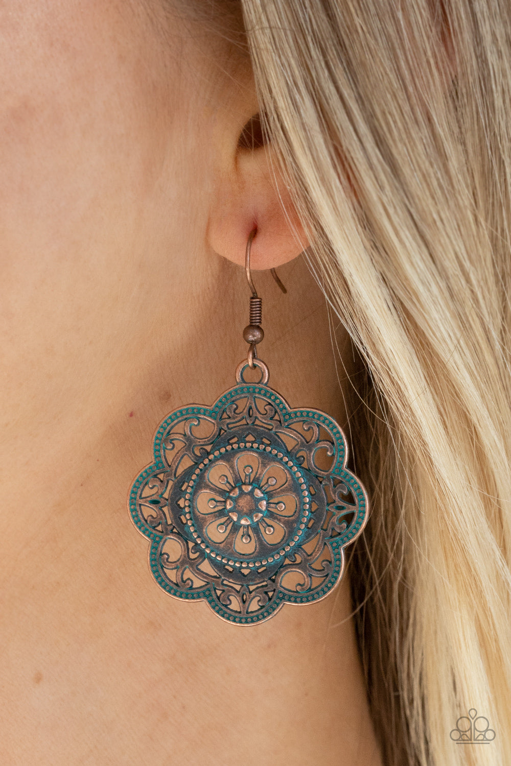Western Mandalas - Copper Earrings - Paparazzi Accessories