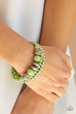 Desert Blossom - Green Bracelet - Paparazzi Accessories