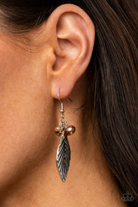 LEAF It To Fate - Brown Earrings - Paparazzi Accessories