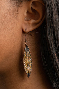 Hearty Harvest - Copper Earrings - Paparazzi Accessories