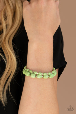 Colorfully Country - Green Bracelet - Paparazzi Accessories