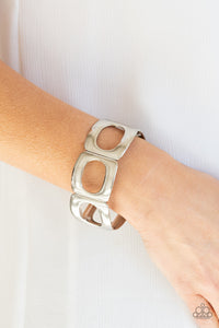 In OVAL Your Head - Silver Bracelet - Paparazzi Accessories