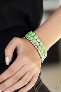 Desert Verbena - Green Bracelet - Paparazzi Accessories