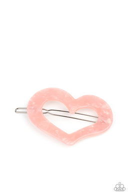 HEART Not to Love - Pink Hair Clip - Paparazzi Accessories