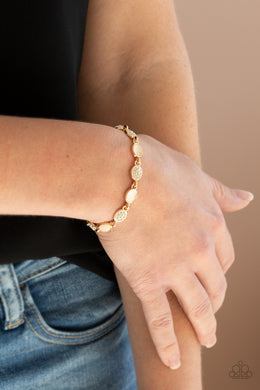 Stop and GLOW - Gold Bracelet - Paparazzi Accessories