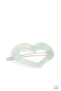 HEART Not to Love - Blue Hair Clip - Paparazzi Accessories