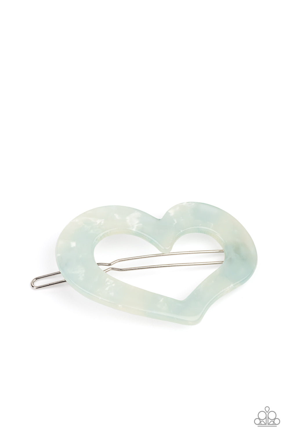 HEART Not to Love - Blue Hair Clip - Paparazzi Accessories