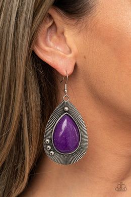 Western Fantasy - Purple Earrings - Paparazzi Accessories