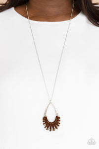 Homespun Artifact - Brown Necklace - Paparazzi Accessories