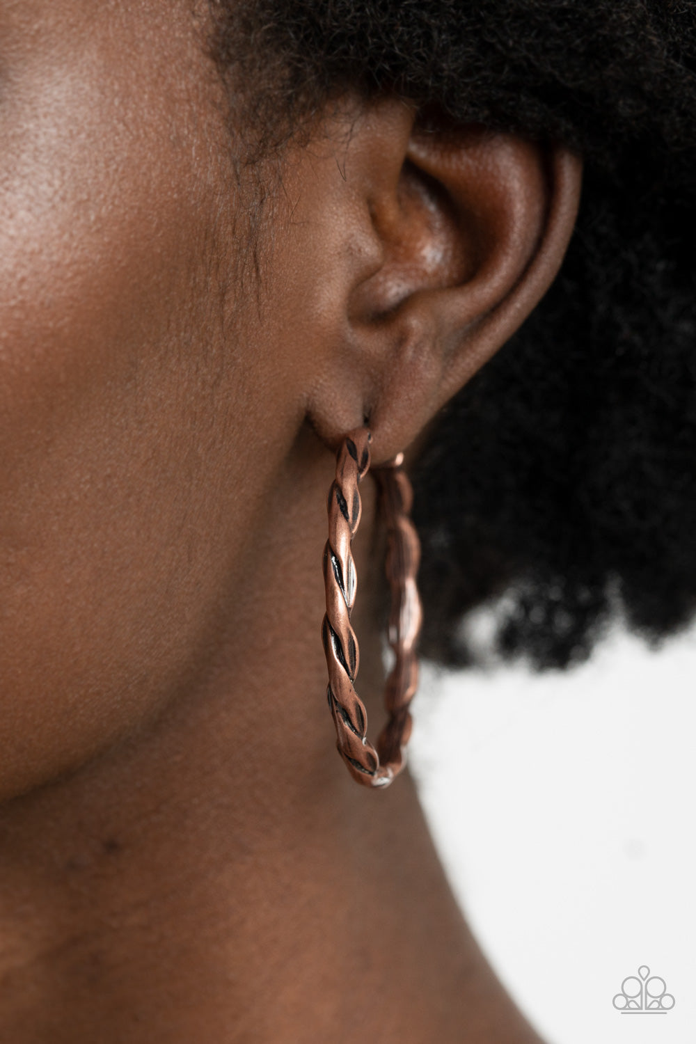 Dont Get It Twisted - Copper Earrings - Paparazzi Accessories