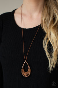 Homespun Artifact - Copper Necklace - Paparazzi Accessories