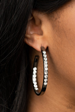Borderline Brilliance - Black Earrings - Paparazzi Accessories