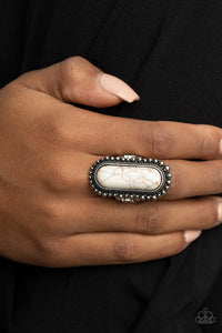 Sedona Scene - White Ring - Paparazzi Accessories