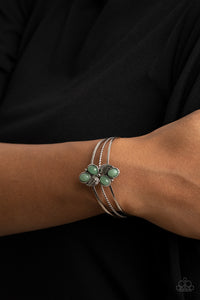 Eco Enthusiast - Green Bracelet - Paparazzi Accessories
