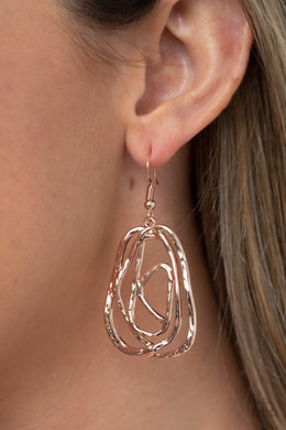 Artisan Relic - Rose Gold Earrings - Paparazzi Accessories