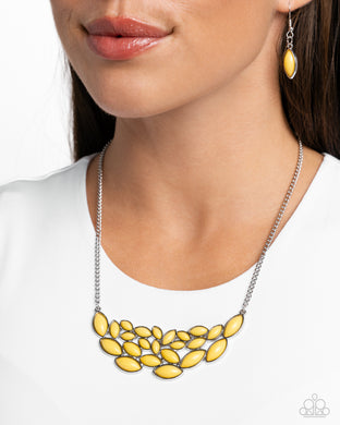 Eden Escape - Yellow Necklace - Paparazzi Accessories
