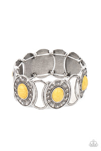 desert-relic-yellow-bracelet-paparazzi-accessories