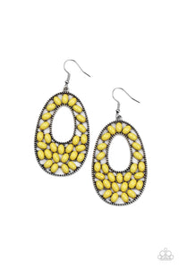 beaded-shores-yellow-earrings-paparazzi-accessories