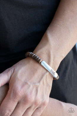 Full Faith - Brown Bracelet - Paparazzi Accessories