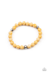 awakened-yellow-bracelet-paparazzi-accessories