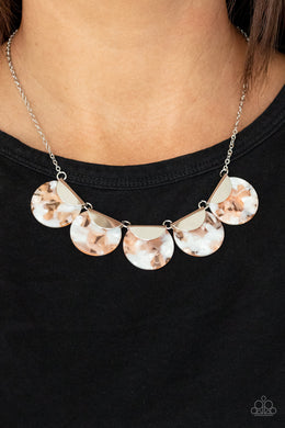 Mermaid Oasis - Orange Necklace - Paparazzi Accessories