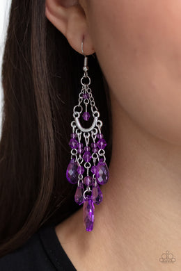 Paid Vacation - Purple Earrings - Paparazzi Accessories