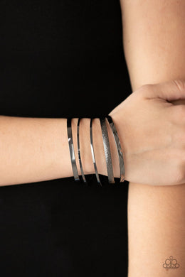 Stackable Style - Black Bracelet - Paparazzi Accessories