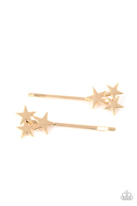 Suddenly Starstruck - Gold Hair Clip - Paparazzi Accessories
