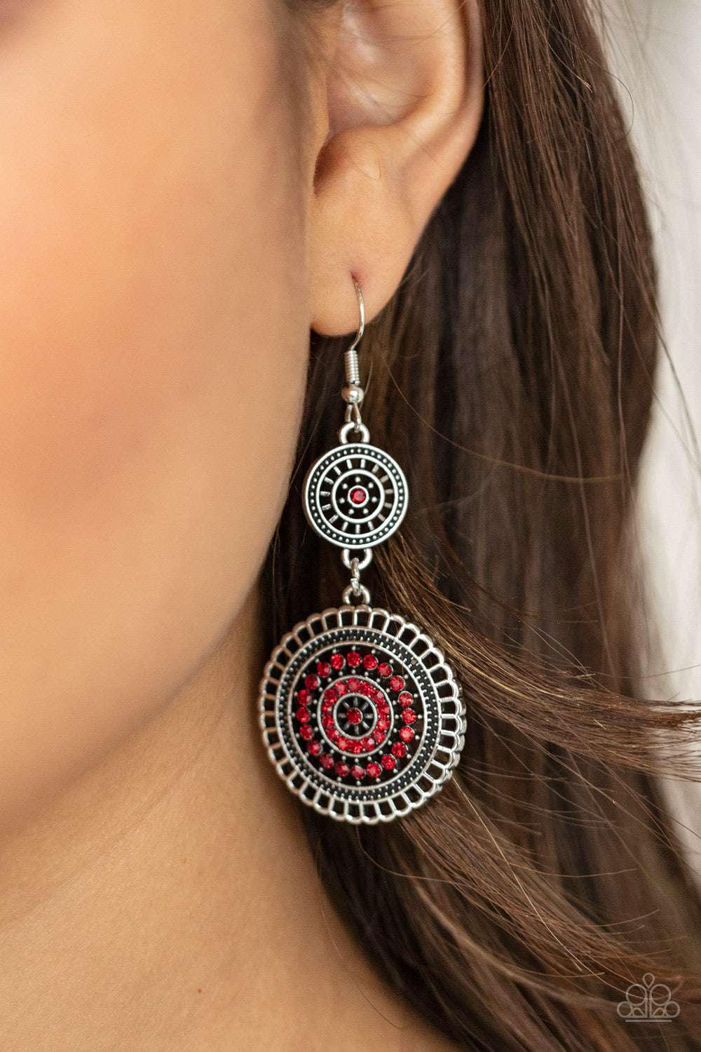 Bohemian Bedazzle - Red Earrings - Paparazzi Accessories