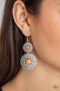 Sunny Sahara - Orange Earrings - Paparazzi Accessories