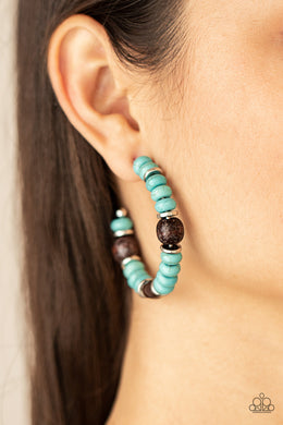 Definitely Down-To-Earth - Blue Earrings - Paparazzi Accessories