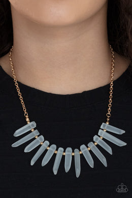 Ice Age Intensity - Gold Necklace - Paparazzi Accessories