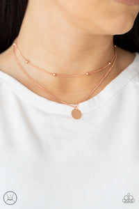 Modestly Minimalist - Copper Necklace - Paparazzi Accessories