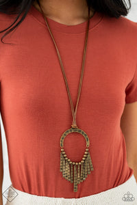 You Wouldnt FLARE! - Brass Necklace - Paparazzi Accessories