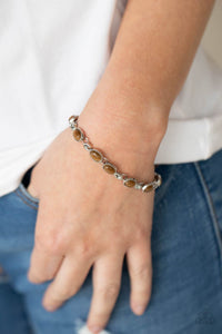Blissfully Beaming - Brown Bracelet - Paparazzi Accessories