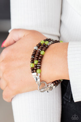 Woodsy Walkabout - Green Bracelet - Paparazzi Accessories