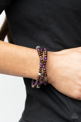 Woodsy Walkabout - Purple Bracelet - Paparazzi Accessories