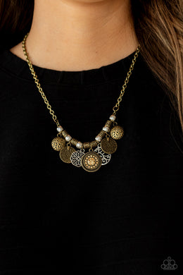 To Coin A Phrase - Brass Necklace - Paparazzi Accessories