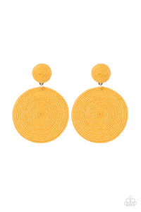 circulate-the-room-yellow-post earrings-paparazzi-accessories