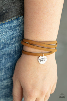 Wonderfully Worded - Brown Bracelet - Paparazzi Accessories