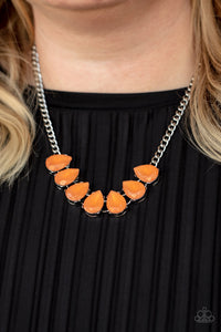 Above The Clouds - Orange Necklace - Paparazzi Accessories