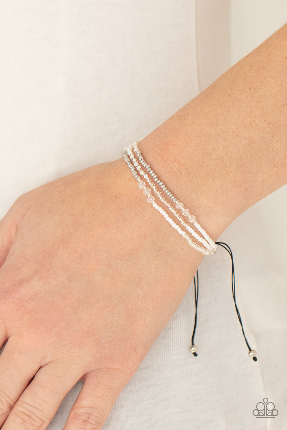 BEAD Me Up, Scotty! - White Bracelet - Paparazzi Accessories
