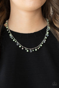 Pearl Essence - Green Necklace - Paparazzi Accessories