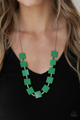 Hello, Material Girl - Green Necklace - Paparazzi Accessories
