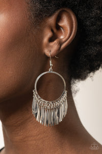 Radiant Chimes - Silver Earrings - Paparazzi Accessories